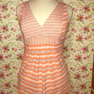 Anthropologie tie-back striped tunic